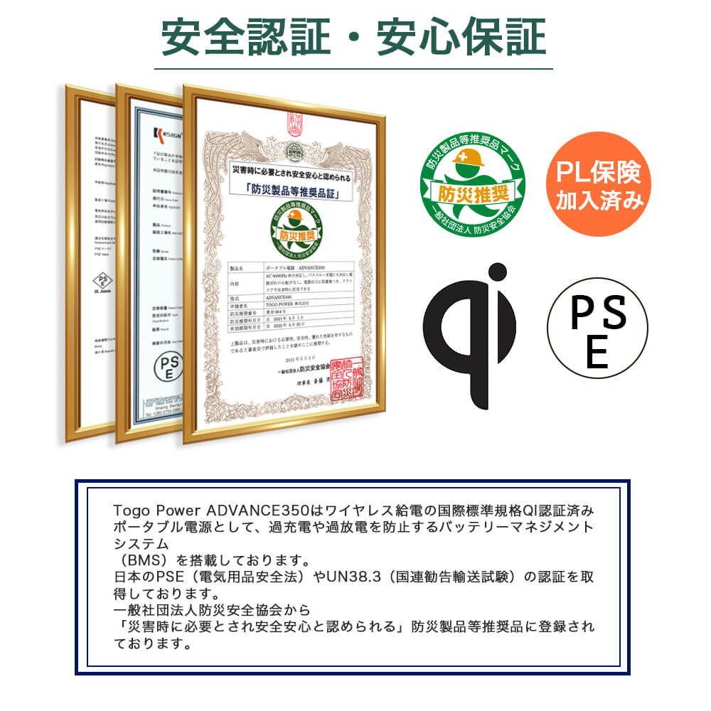 防災推奨品情報, 防災安全協会推奨 TOGO POWER , BALDR